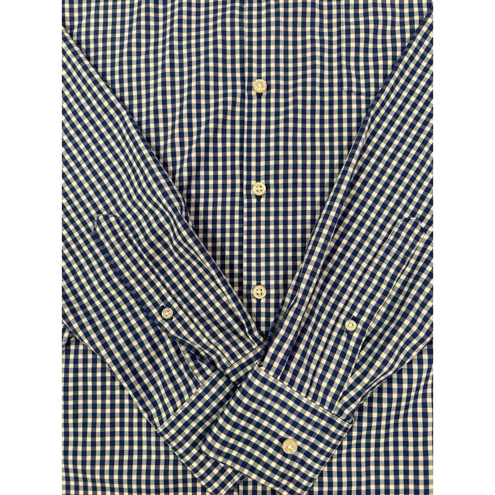 Peter Millar Summer Comfort Buttodown Blue Check Men's Size Large Lightweight - Picture 5 of 6